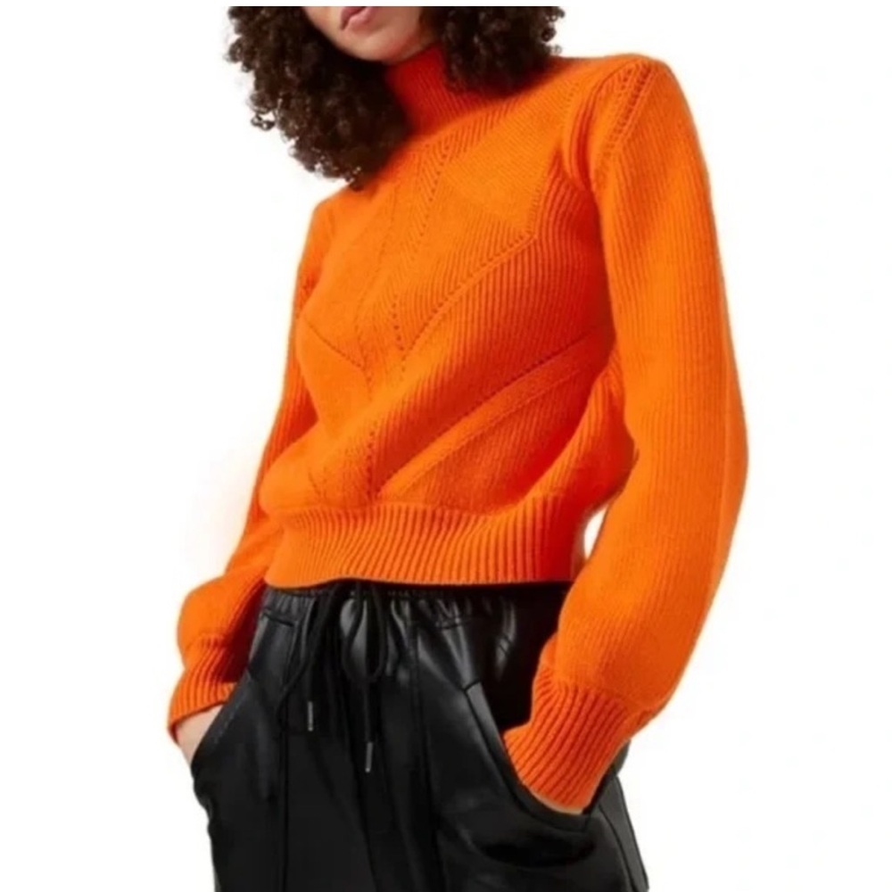 FRENCH CONNECTION | Mandy High Neck Sweater in Orange size small